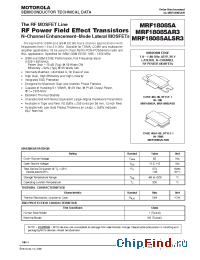 Datasheet MRF18085ALSR3 manufacturer Motorola